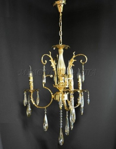 Люстра потолочная шестирожковая Барокко (Свеча на ветру) Е14 Золото картинка 